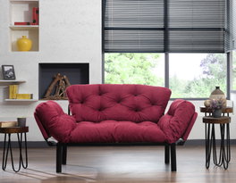 Atelier Del Sofa Nitta Sofá-Cama de 2 Plazas Burdeos